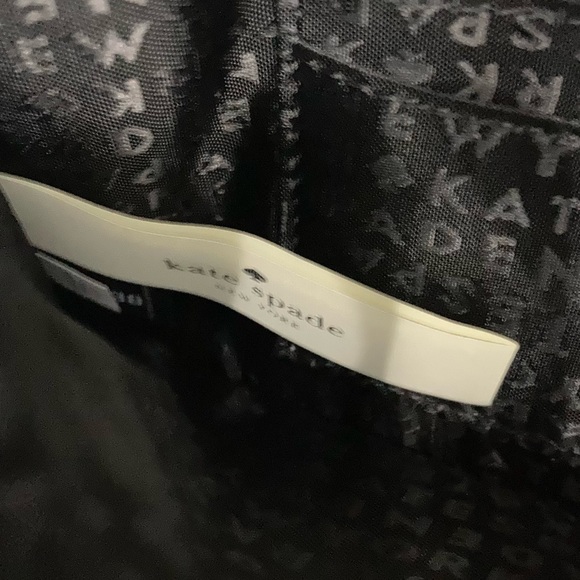 Kate Spade Laurel Way Tinie Checked Leather Wristlet, Black White, NWOT - Picture 9 of 14